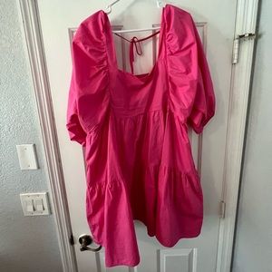 Target bright pink puffy dress